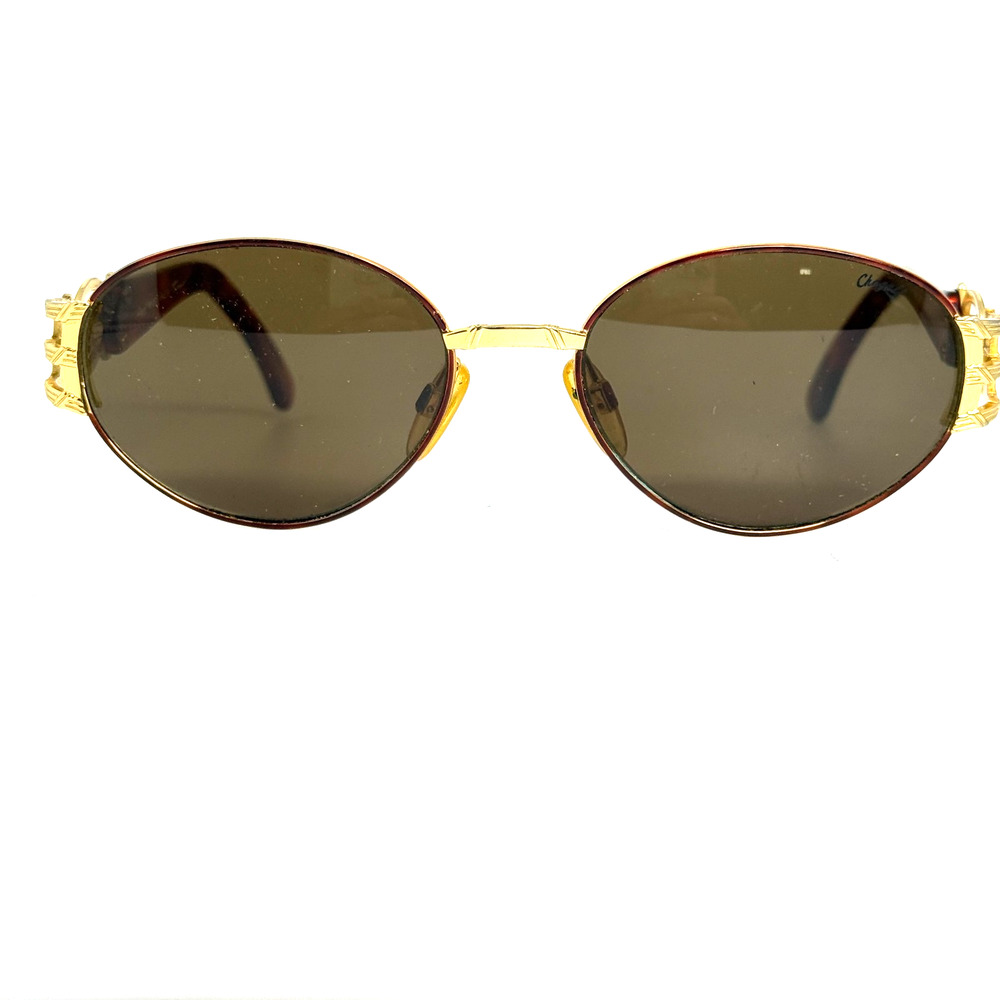 Tura MOD-.054 Tor Eyeglass Frame Gold Brown Tortoise 56-18-135 Japan H18699